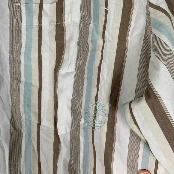 Timberland Shirt Men’s XL Multicolor Striped Relaxed Fit Button Down - Picture 4 of 8